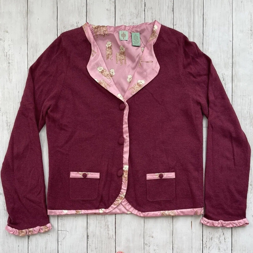 Vintage Anthropologie Poodle Cardigan